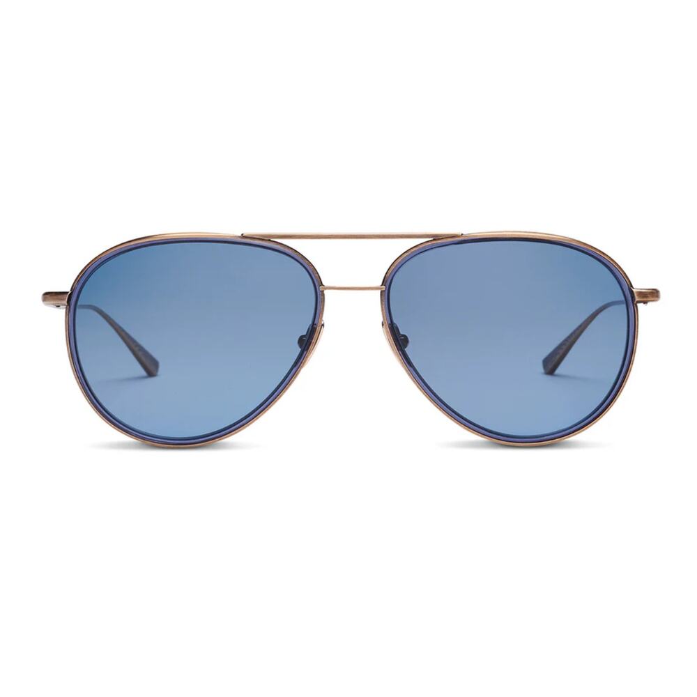 Salt. Unisex Antique Gold Indigo Blue Columbia 59 Sunglasses